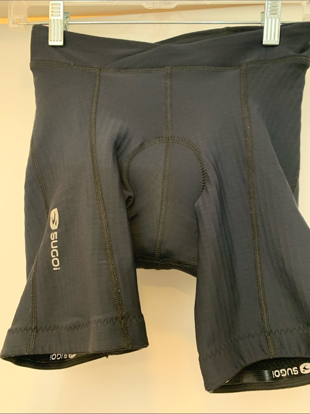 SUGOI Black womans  Cycling Bib Shorts with Logo